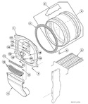 Diagram for Front Bulkhead, Air Duct, Felt Seal And Cylinder With Light