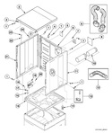 Diagram for Dryer Cabinet, Exhaust Duct And Base
