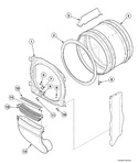 Diagram for Front Bulkhead, Air Duct, Felt Seal And Cylinder