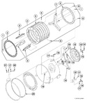 Diagram for Inner Basket, Trunnion, Bearing Housing And Pulley