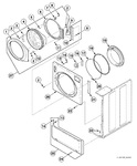Diagram for Front Panel, Door Assembly And Door Seal