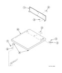 Diagram for Cabinet Top And Control Hood Rear Panel