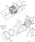 Diagram for Inner Basket, Trunnion, Bearing Housing And Pulley