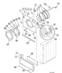 Diagram for Front Panel, Older Style Door Assembly And Door Seal