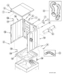 Diagram for Dryer Cabinet, Exhaust Duct And Base