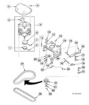 Diagram for Motor, Mounting Bracket, Belts And Idler Assembly