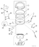 Diagram for Outer Tub, Cover, Bearing And Seal Housing, Pressure Hose And counterweight