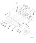 Diagram for Graphic Panel, Control Support Panel And Controls Through serial nos. beginning 1809