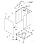 Diagram for Front Panel, Cabinet And Base