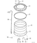 Diagram for Outer Tub, Cover And Pressure Hose (drawing 1 Of 2)