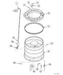 Diagram for Outer Tub, Cover And Pressure Hose (drawing 2 Of 2)