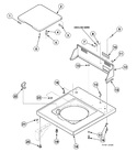 Diagram for Cabinet Top, Loading Door And Control Hood